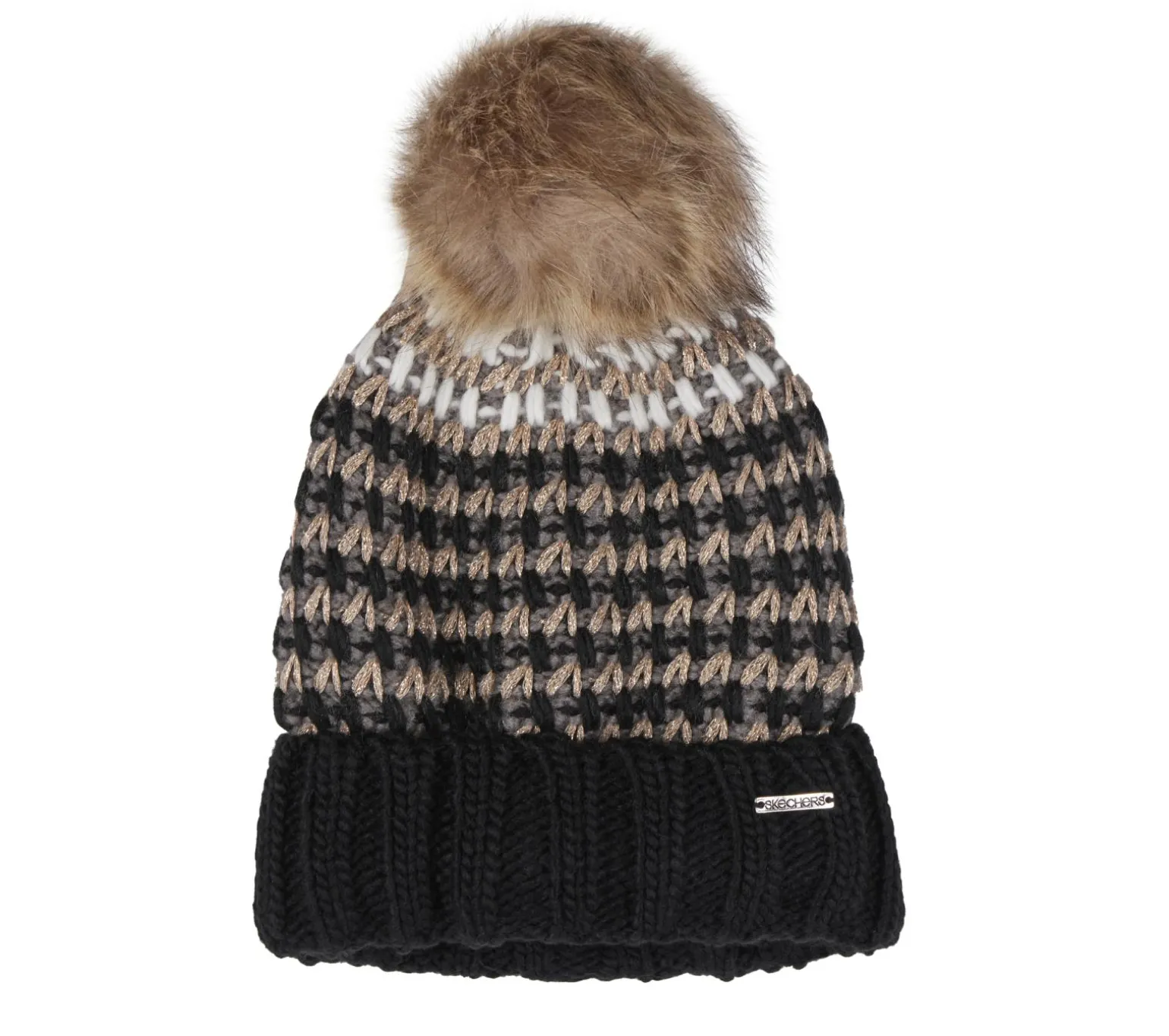 Metallic Yarn Beanie Hat